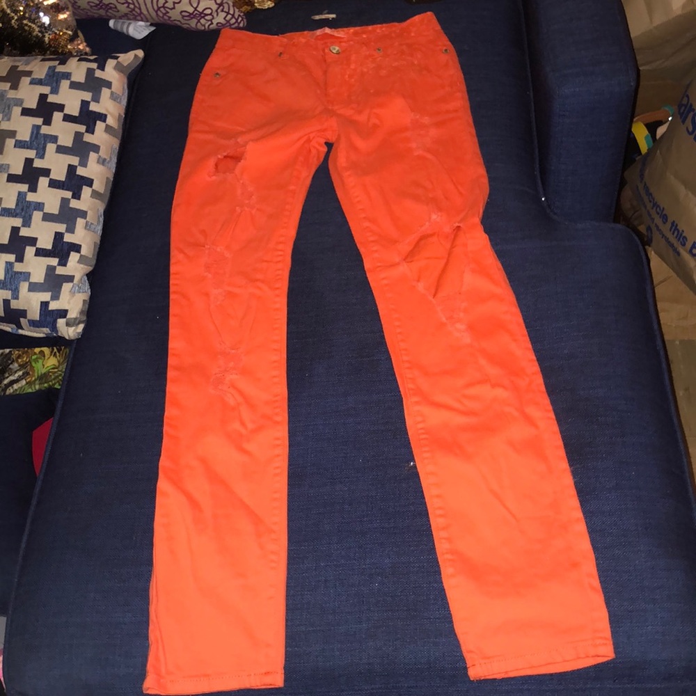 tangerine orange 🍊jeans!! NEVER WORN!!